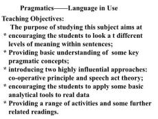 Pragmatics -lecture-3