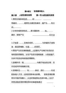 蘇教版七年級(jí)生物下冊(cè)知識(shí)點(diǎn)復(fù)習(xí)