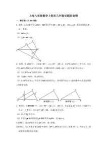 上海八年級數學上期末幾何提優題目集錦