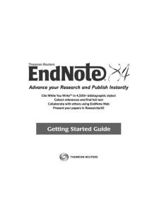 Endnote x4教程