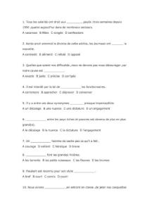 大學法語四級考試-與法語詞匯練習-滬江