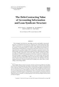 E3. The Debt-Contracting Value of Accounting Information and Loan Syndicate Structure 2
