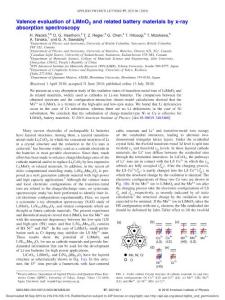 Valence evaluation of LiMnO2 and related battery materials by x-ray absorption spectroscopy