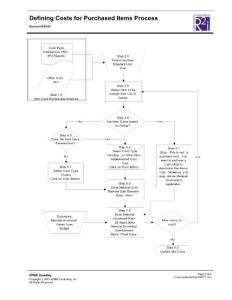 COST Defining Costs for Purchased Items Process