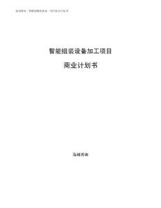 智能组装设备加工项目商业计划书