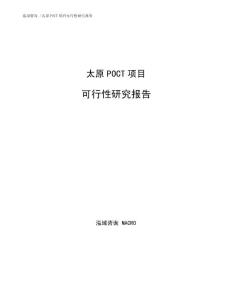 太原POCT项目可行性研究报告