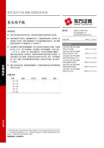 A50指數期貨周報——多頭母子線