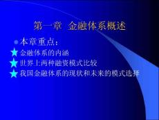 中国人民大学金融学ppt课件合集