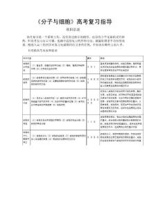 高中生物必修一分子与细胞高考复习指导