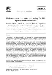 Hull component interaction and scaling for TLP hydrodynamic coefficients