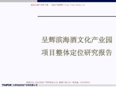 同策12012年天津呈輝濱海酒文化產業園項目整體定位研究報告