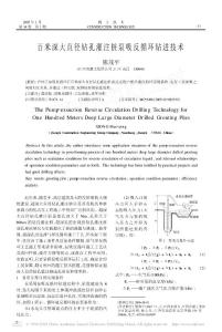 百米深大直径钻孔灌注桩泵吸反循环钻进技术