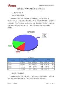 蒙娜麗莎2019年財(cái)務(wù)分析詳細(xì)報(bào)告  x2d;智澤華