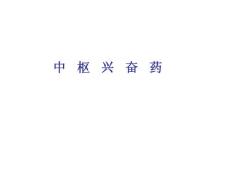 中枢兴奋11