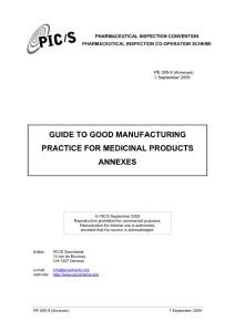 PE 009-9 GMP Guide (Annexes)