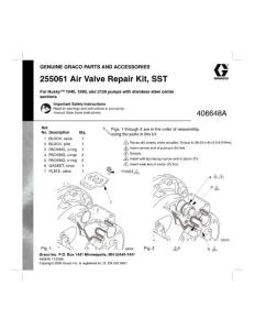 Husky1040 Air-operated Diaphragm Pumps Air valve repair Kit 406648A
