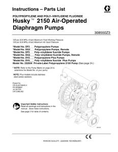 Husky 2150 Air-operated Diaphragm Pump Manual