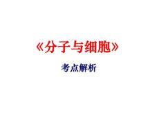 分子与细胞考点解析