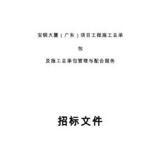 廣東某大廈項目工程施工總承包及施工總承包管理與配合服務招標文件.doc