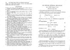 on certain integral equations