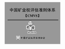 中国矿业权评估准则体系（CMVS）