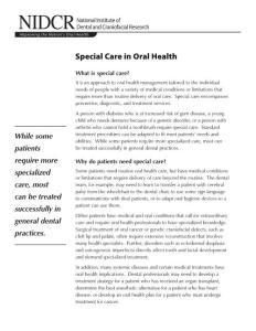 SpecialCareInOralHealth