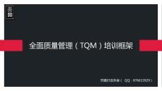 全面質量管理培訓框架