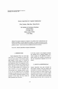 genetic algorithms for irrigation optimization