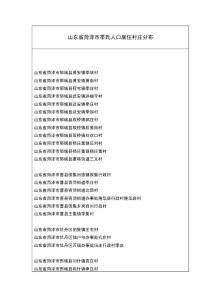 山東省菏澤市季氏人口村落分布