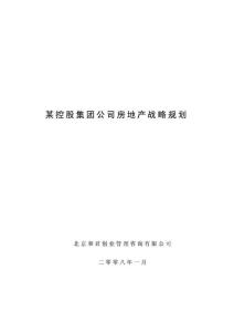 某控股集團公司房地產戰(zhàn)略規(guī)劃