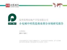 2011保利昆明小屯城中村改造商业部分市场研究报告143P