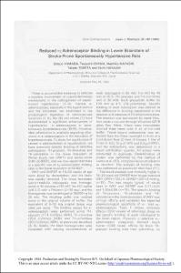 reduced α2-adrenoceptor binding in lower brainstem of stroke-prone spontaneously hypertensive rats-論文