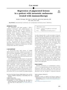 regression of pigmented lesions in a patient with metastatic melanoma treated with immunotherapy-論文