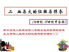 高中歷史人民版必修二專題五走向世界的資本主義市場二血與火的征服與掠奪課件(13)
