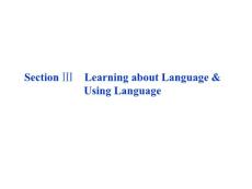 人教版 英语 选修六 Unit4SectionⅢ Learning about Language & Using Language