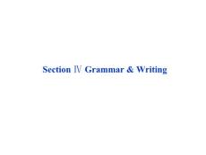 人教版 英语 选修六Unit4SectionⅣ Grammar & Writing