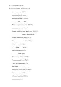 初一英语句型转换专项练习题