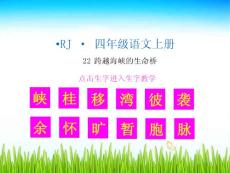 （生字教学课件）跨越海峡的生命桥