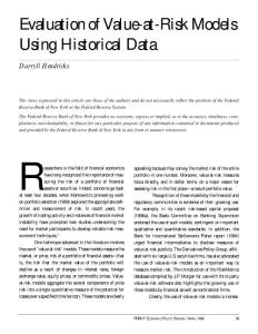 第4組——Evaluation of Value at Risk Models Using Historical Data