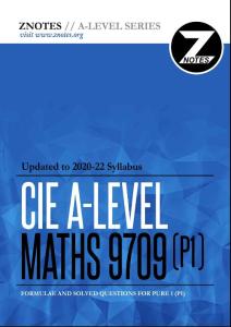 Alevel-CAIE考試局-as-maths-9709-pure-1