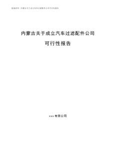 內蒙古關于成立汽車過濾配件公司可行性報告（范文）