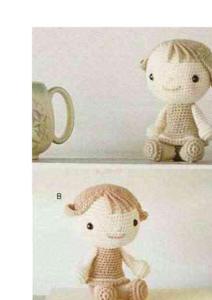 一款漂亮的小娃娃鉤編