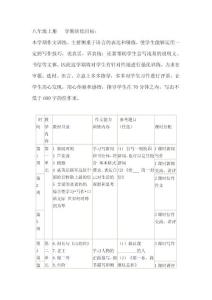 [初二语文]八年级上册作文教学计划