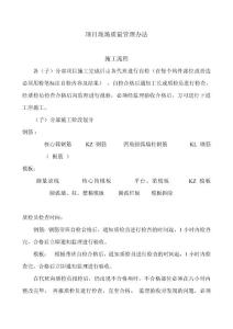 項目現場質量管理辦法