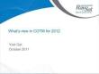 What’s new in COTM for 2012