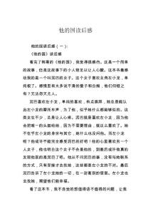 他的國讀后感