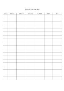 月消防安全檢查記錄表