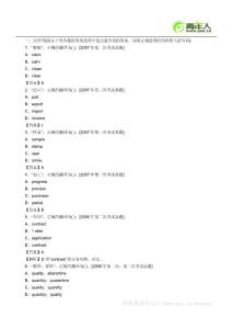 2011年报检员考试报检英语精选练习试题及答案