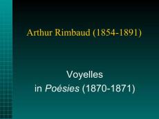 Arthur Rimbaud (1854-1891)