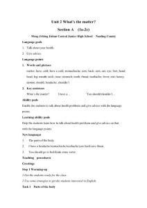 Unit 2 What’s the matter教案
